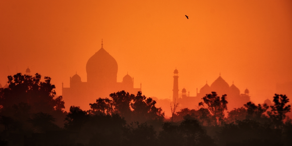 India, taj Mahal by sunrise