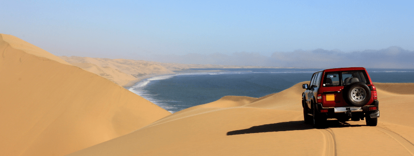 Namibia off road dune driving in skeleton coast near swakopmund