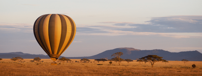 Balloon safari over the Serengeti 